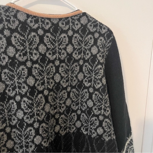 Kauni Design Wool Jacket Sweater Long Felted Butterfly Zip Danish Winter L - Picture 8 of 16